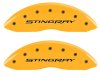 C7 Corvette Caliper Covers w/STINGRAY Logo Yellow Powder Coat Non Z51